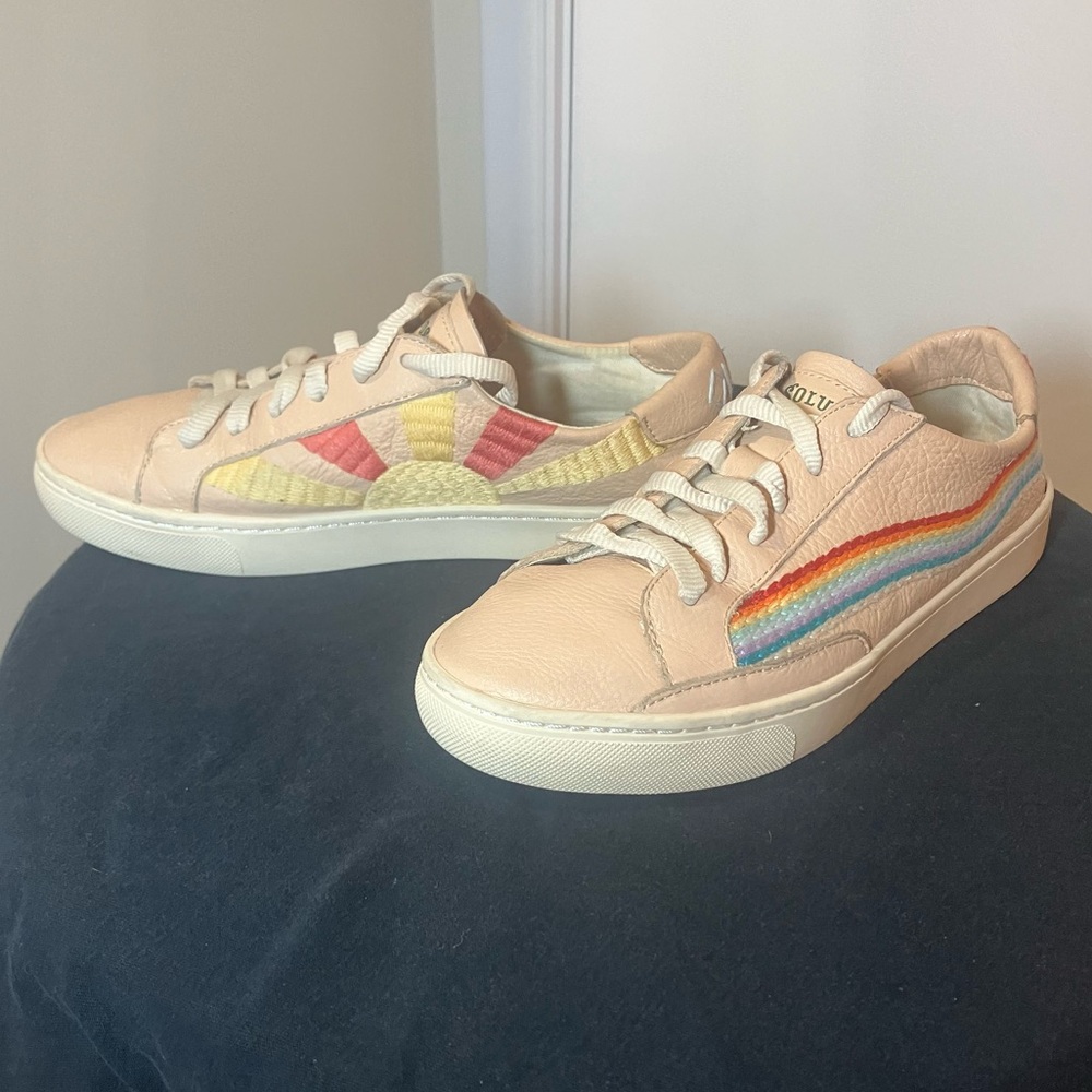 Soludos Chill Out Rainbow Sneakers Leather 8.5 GUC